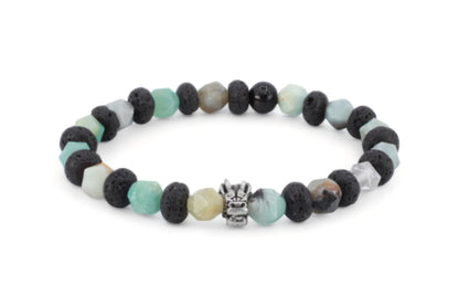 kralen armband heren lichtblauw