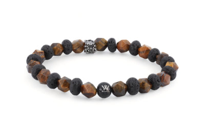kralen armband heren bruin