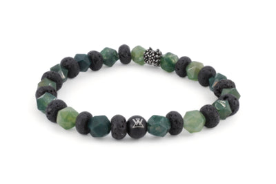 kralen armband heren donkergroen