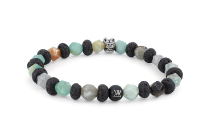 kralen armband heren lichtblauw