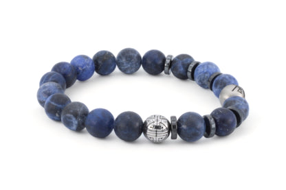kralen armband heren blauw