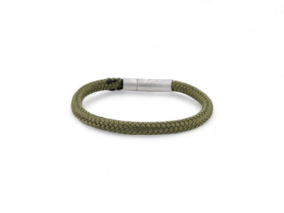 legergroen touw armband heren
