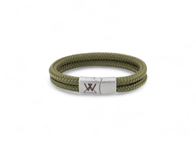 legergroene touw armband heren
