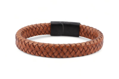 Leren armband 12mm - With collectie