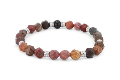 kralen armband heren bruin