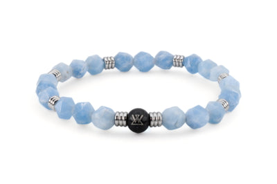 kralen armband heren lichtblauw