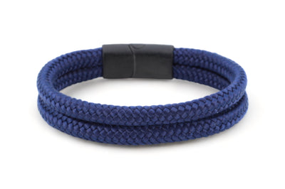 Touw armband 12mm - Caesar | Blauw