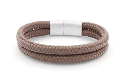 Touw armband 12mm - Caesar | Bruin