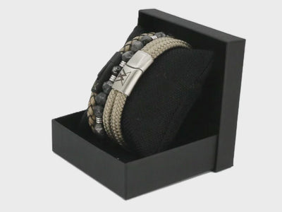 Touw armband 12mm - Caesar | Beige