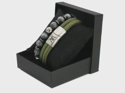 Touw armband 12mm - Caesar collectie | Editie zwart