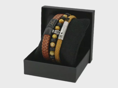 Leren armband 12mm - With collectie