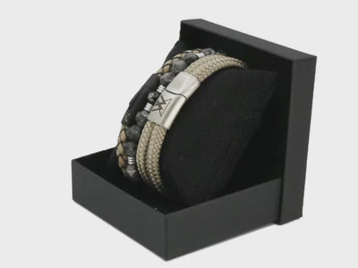 Touw armband 12mm - Caesar collectie | Editie zwart