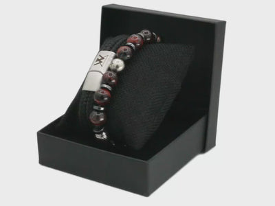 Touw armband 12mm - Caesar | Zwart