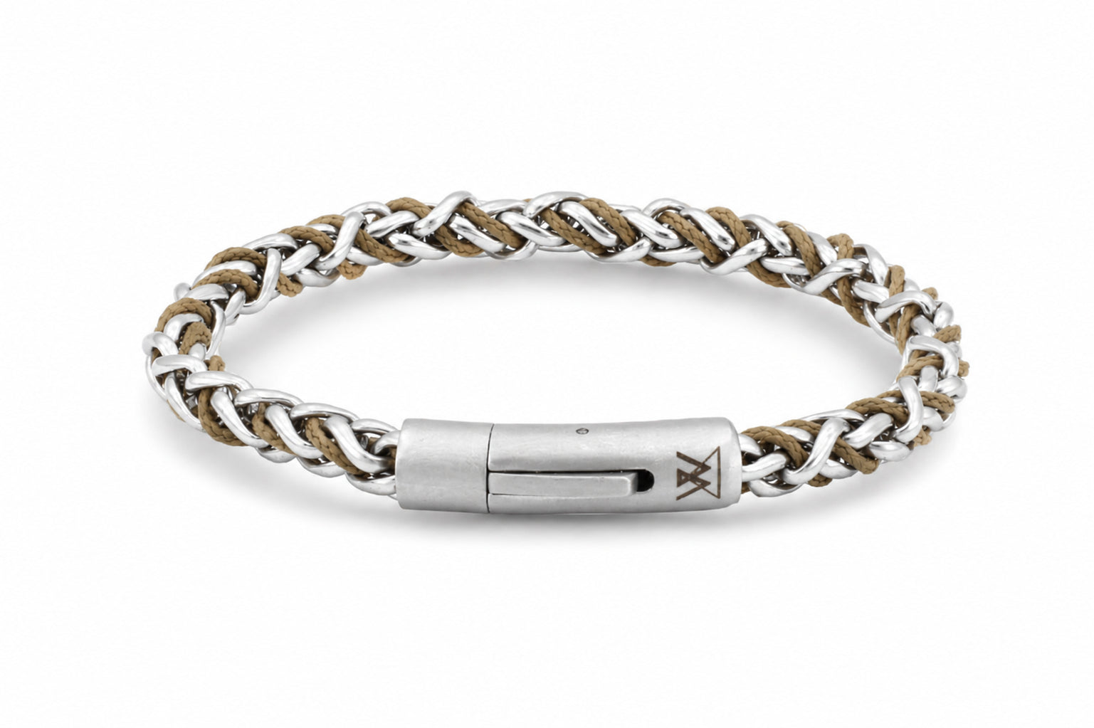 stalen armband heren beige