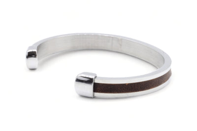 stalen heren armband bruin