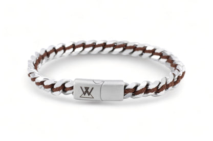 stalen armband heren donkerbruin