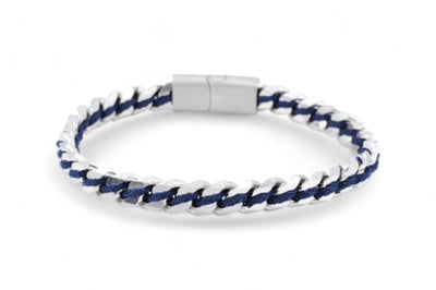 stalen armband heren donkerblauw