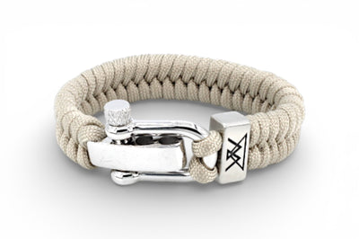 touw armband heren beige