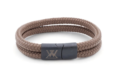 Touw armband 12mm - Caesar | Bruin