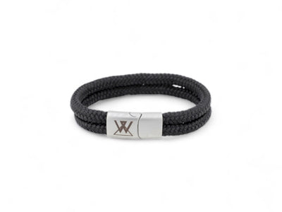 touw heren armband zwart