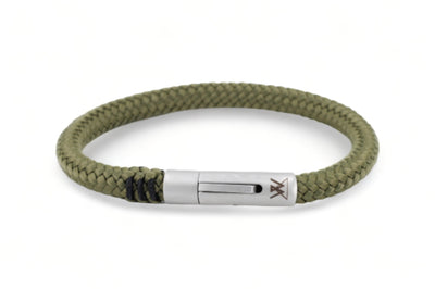 Touw armband 6mm - Ruyter | Legergroen