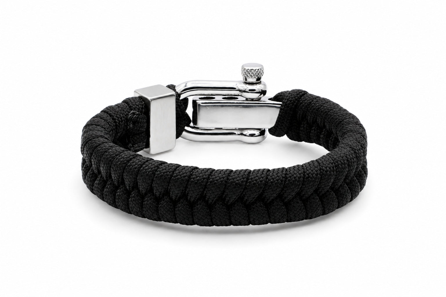 zwarte touw heren armband