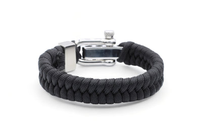 zwarte touw heren armband