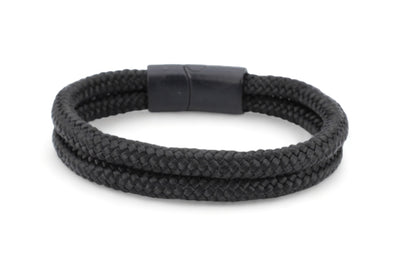Touw armband 12mm - Caesar collectie | Editie zwart