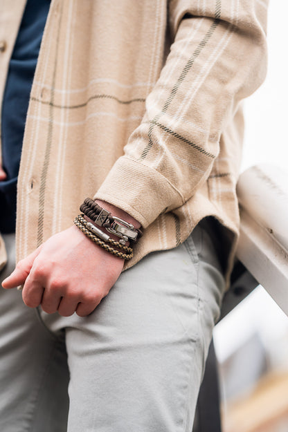 Lederarmband 12mm - Civilis | Grau