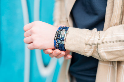 Lederarmband 6mm - Civilis | Blau